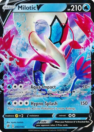 Milotic V - 043/192 Rebel Clash Ultra Rare Pokemon - NM/MINT