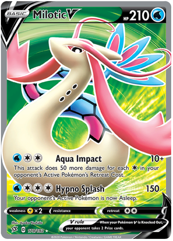 Milotic V - 179/192 Rebel Clash FULL ART Pokemon - NM/MINT