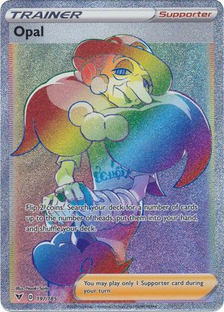 Opal - 197/185 Vivid Voltage SECRET RARE RAINBOW Trainer - NM/MINT
