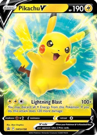 Pikachu V - SWSH198 Black Star Promo Pokemon - NM/MINT