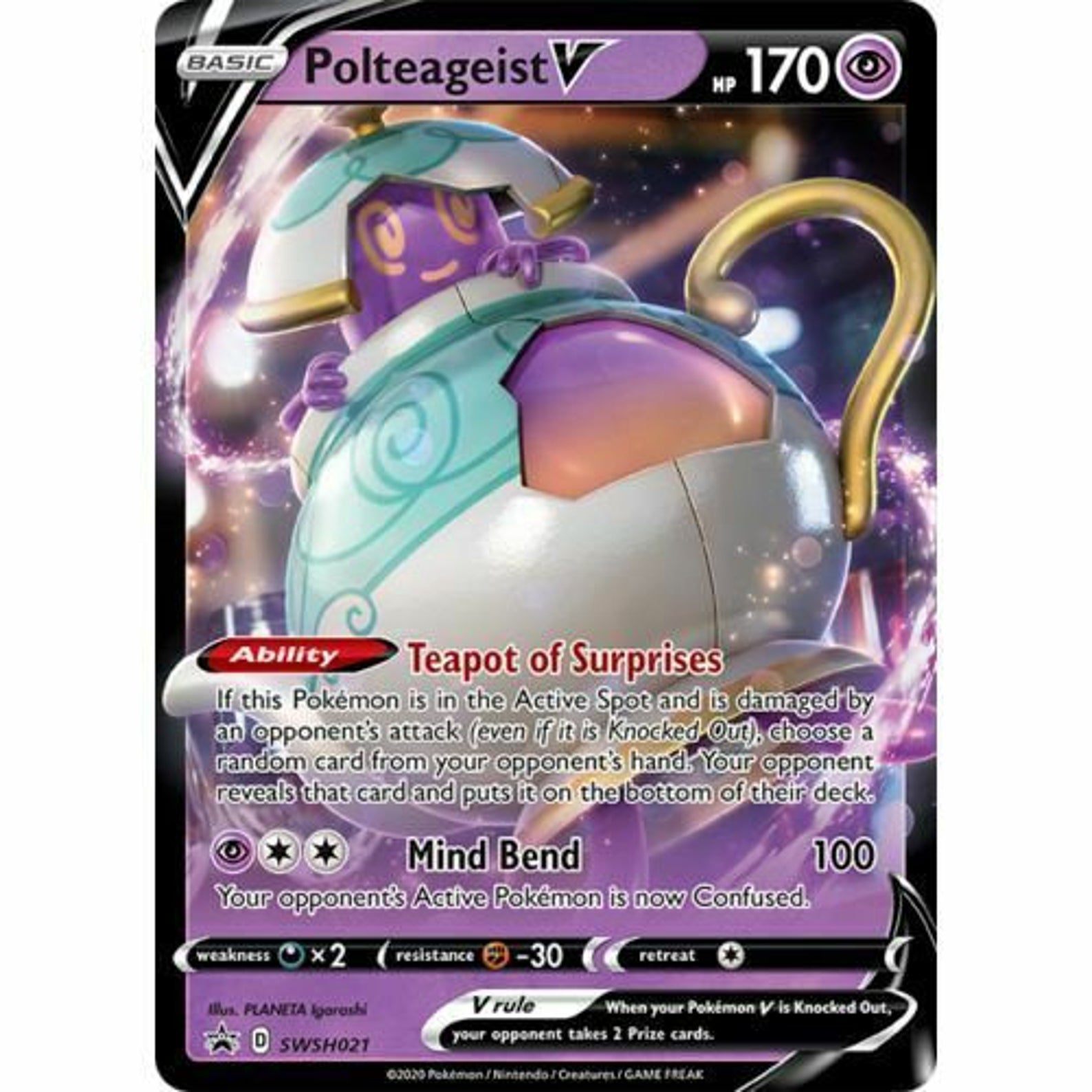 Polteageist V - SWSH021 Black Star Promo Pokemon - NM/MINT