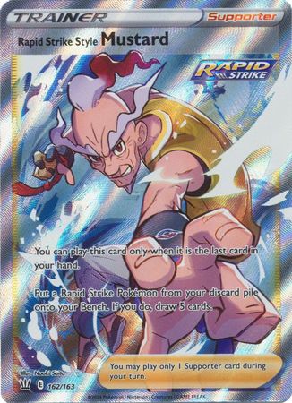Rapid Strike Style Mustard - 162/163 Battle Styles FULL ART Trainer - NM/MINT