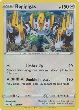 Regigigas - SWSH247 Black Star Promo Pokemon - NM/MINT