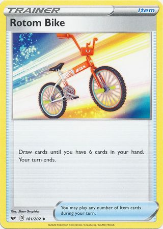 Rotom Bike - 181/202 Sword & Shield Uncommon Trainer - NM/MINT