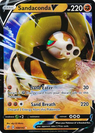 Sandaconda V - 108/192 Rebel Clash Ultra Rare Pokemon - NM/MINT