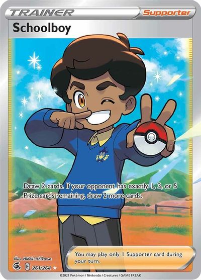 Schoolboy - 261/264 Fusion Strike FULL ART Trainer - NM/MINT