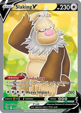 Slaking V - 077/078 Pokémon GO FULL ART Pokemon - NM/MINT