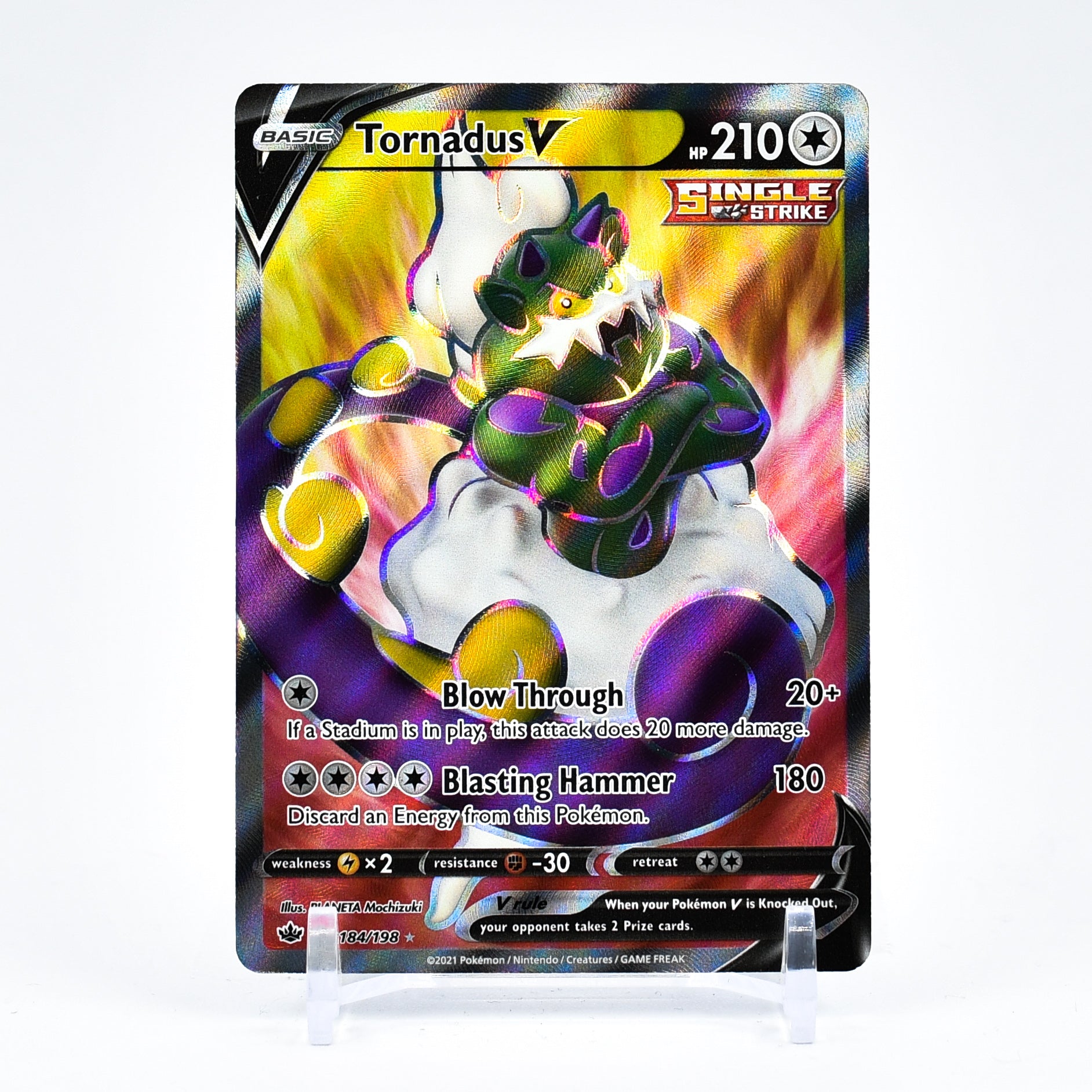 Tornadus V - 184/198 Chilling Reign FULL ART Pokemon - NM/MINT