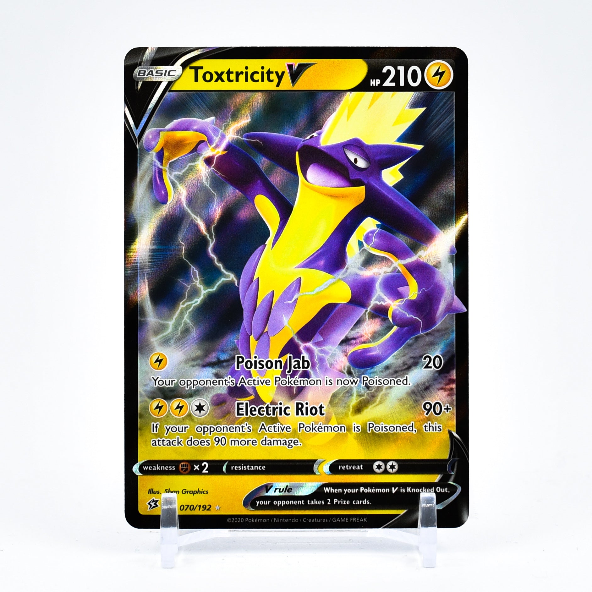Toxtricity V - 070/192 Rebel Clash Ultra Rare Pokemon - NM/MINT