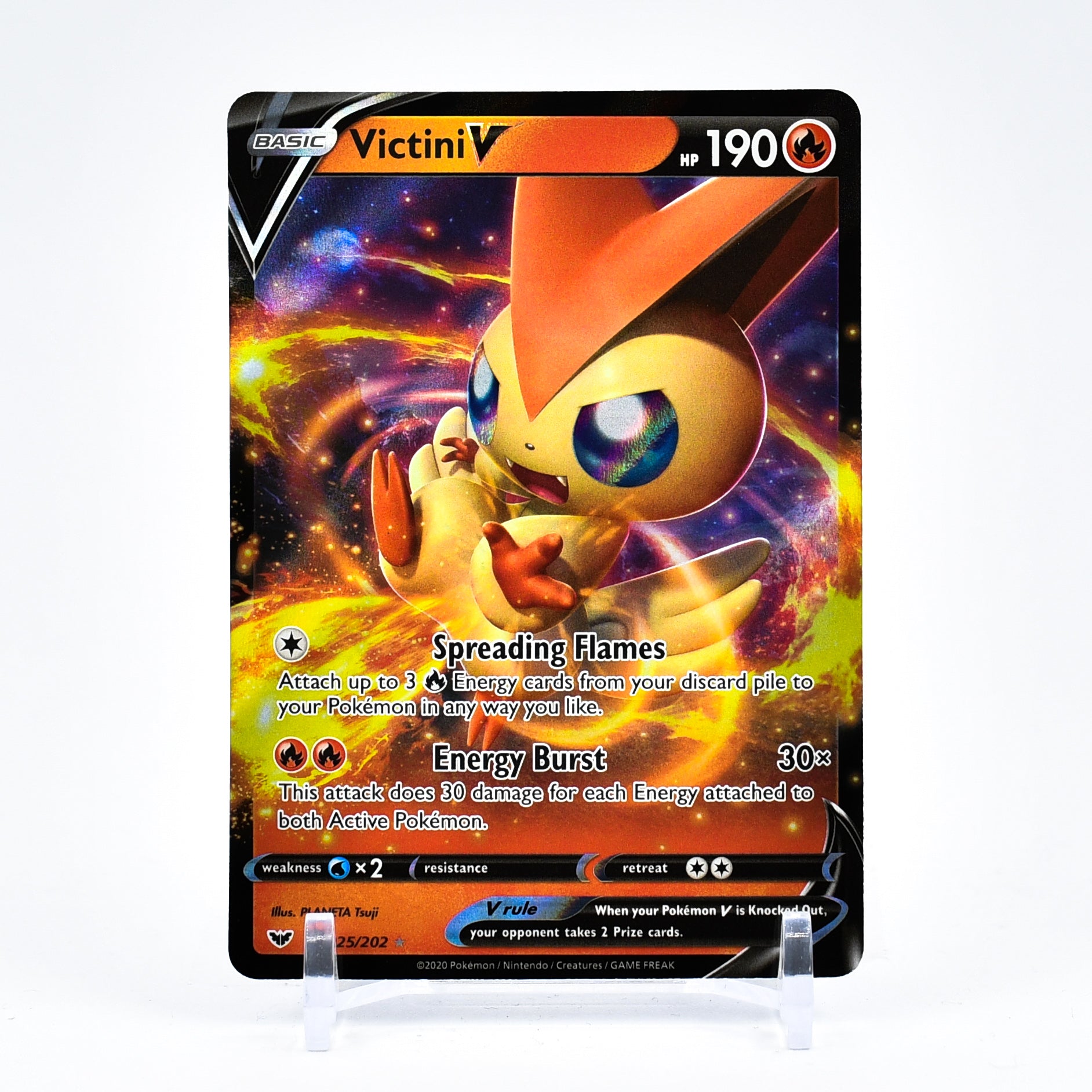 Victini V - 025/202 Sword & Shield Ultra Rare Pokemon - NM/MINT