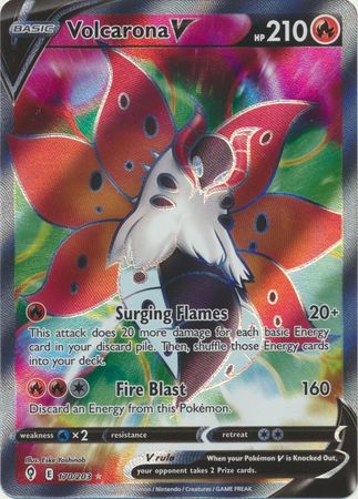 Volcarona V - 170/203 Evolving Skies FULL ART Pokemon - NM/MINT