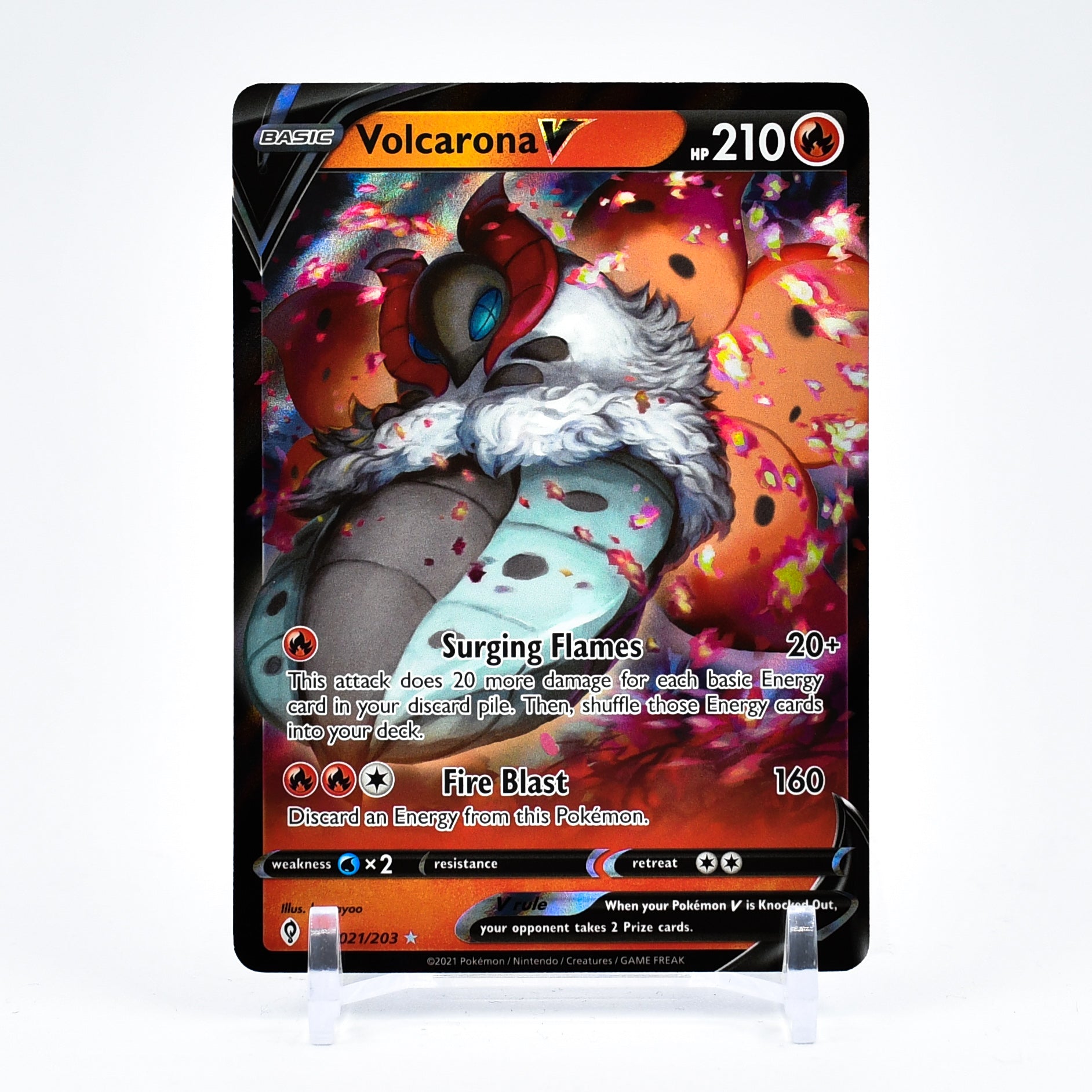 Volcarona V - 021/203 Evolving Skies Ultra Rare Pokemon - NM/MINT