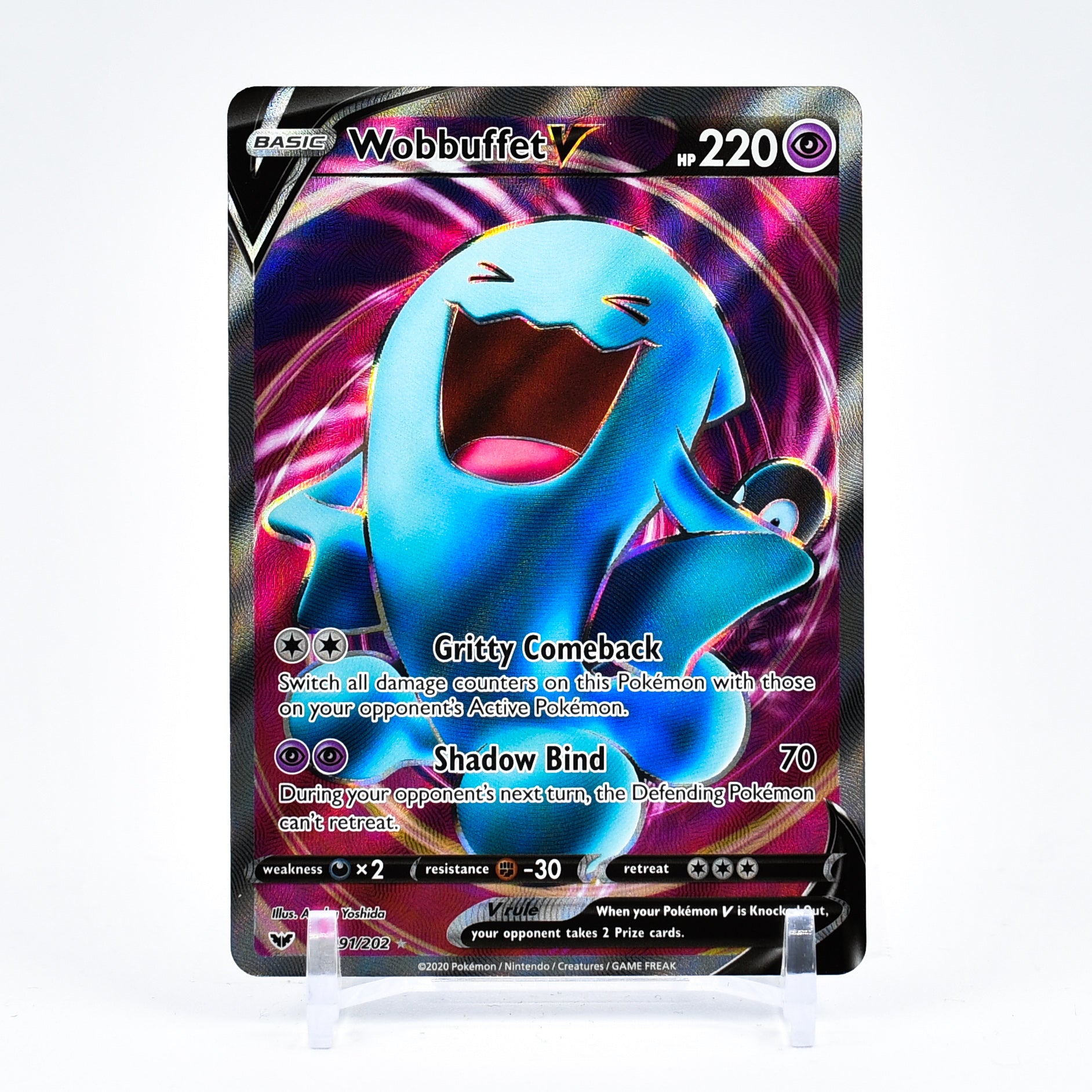 Wobbuffet V - 191/202 Sword & Shield FULL ART Pokemon - NM/MINT