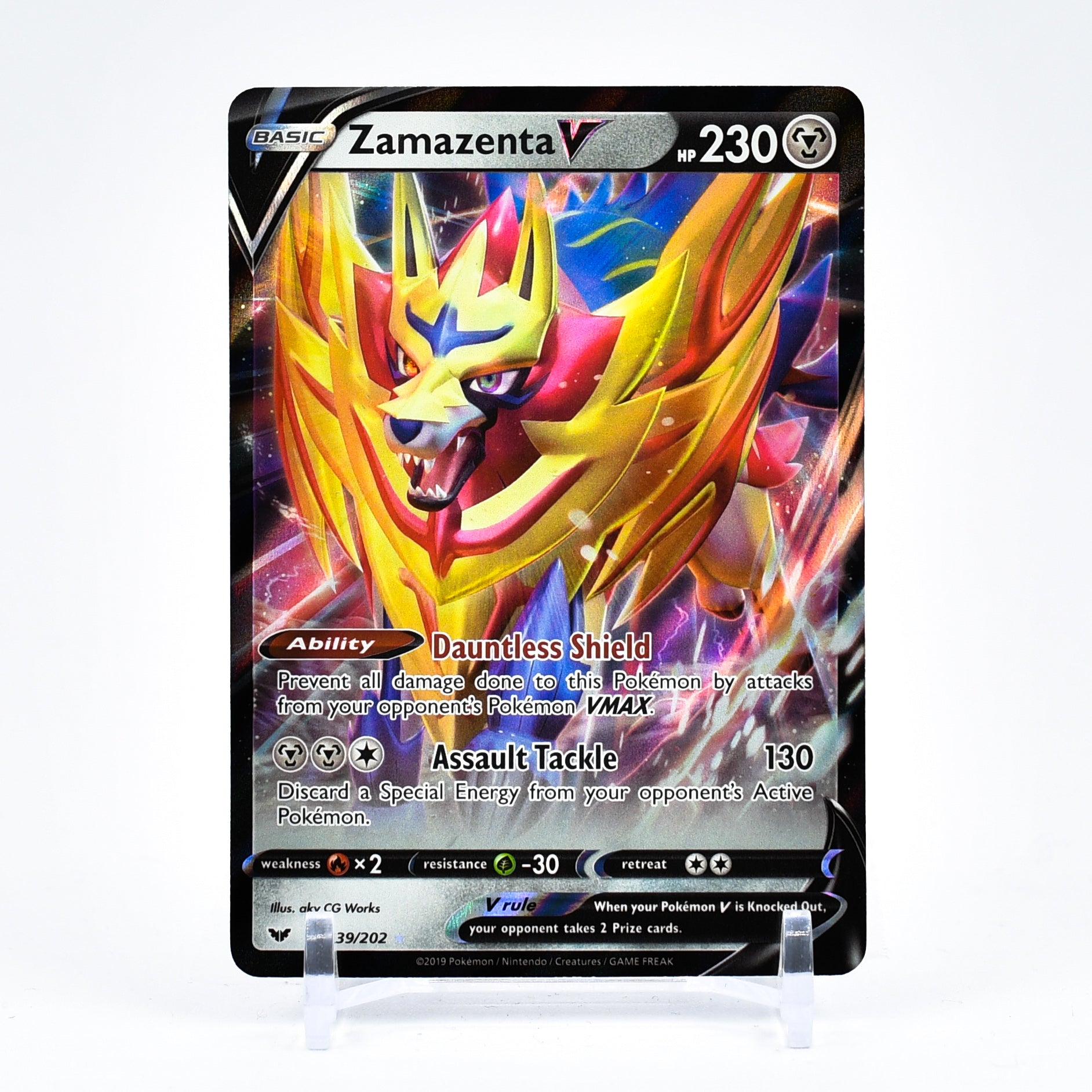 Zamazenta V - 139/202 Sword & Shield Ultra Rare Pokemon - NM/MINT