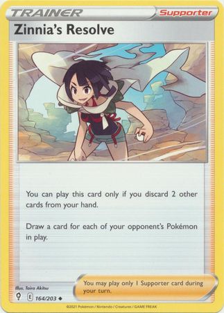 Zinnia's Resolve - 164/203 Evolving Skies Uncommon Trainer - NM/MINT
